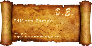 Dénes Eszter névjegykártya